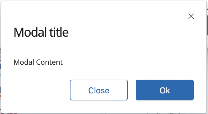Modal displayed on visualization or dashboard image
